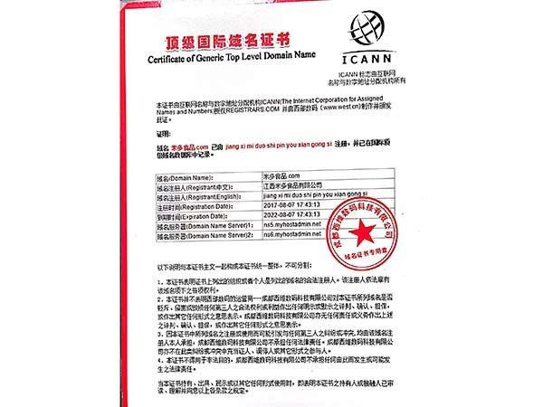 顶级国际域名证书
